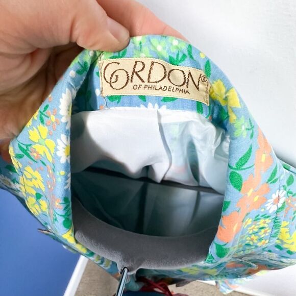 Vintage Flower Power Blue Orange Cotton Blazer Size Small - Picture 5 of 13